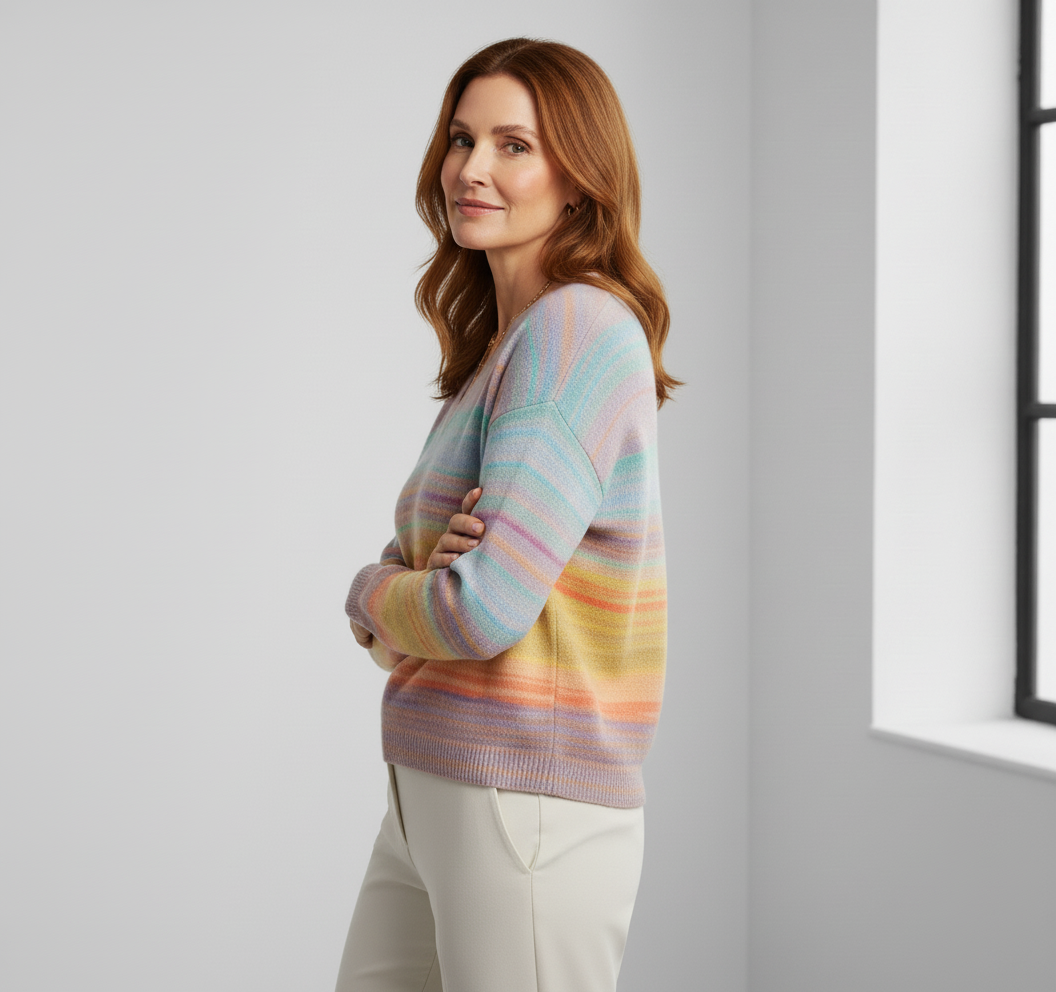 Adriana | Colorful V-Neck Sweater