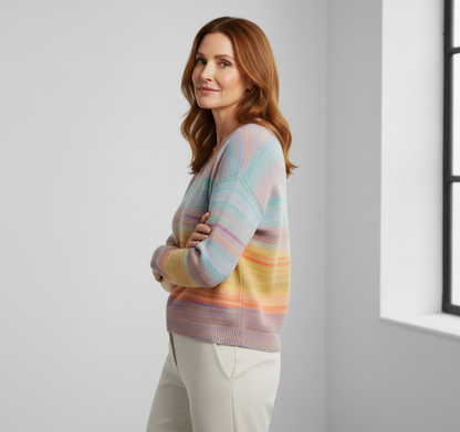 Adriana | Colorful V-Neck Sweater