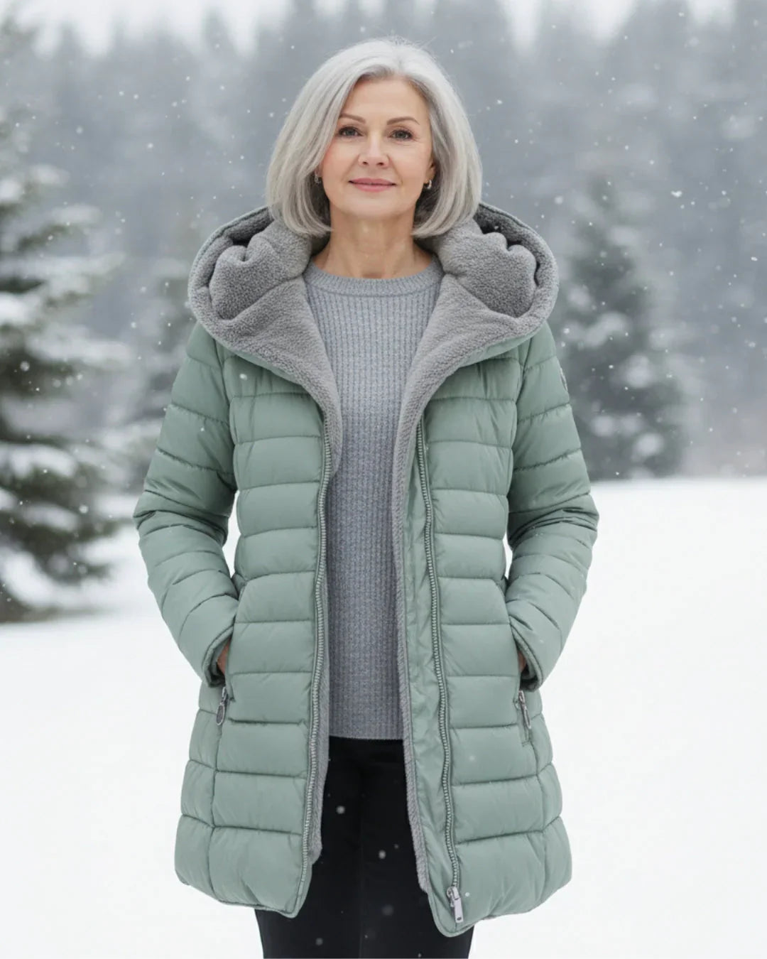Olivia | Women’s Padded Winter Coat with Hood