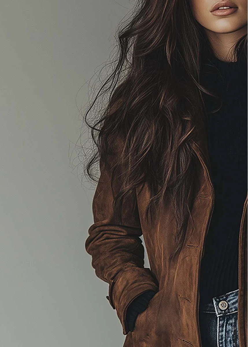 Taylor Trench Coat | Vintage Suede Elegance