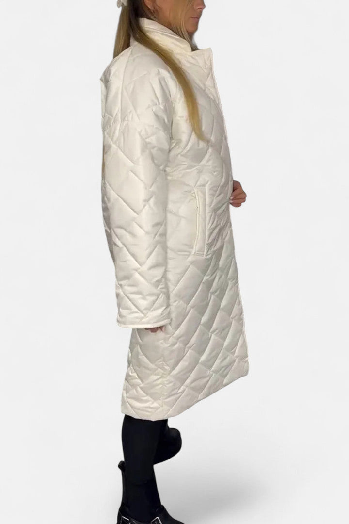 Ofira – Quilted Coat with Leopard Lining