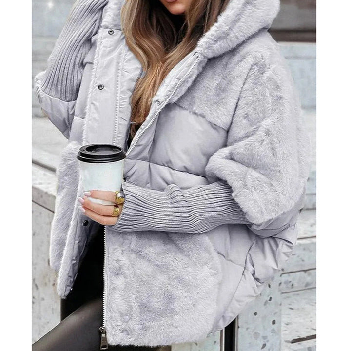 Anna | Oversized Hooded Patchwork Puffer Coat
